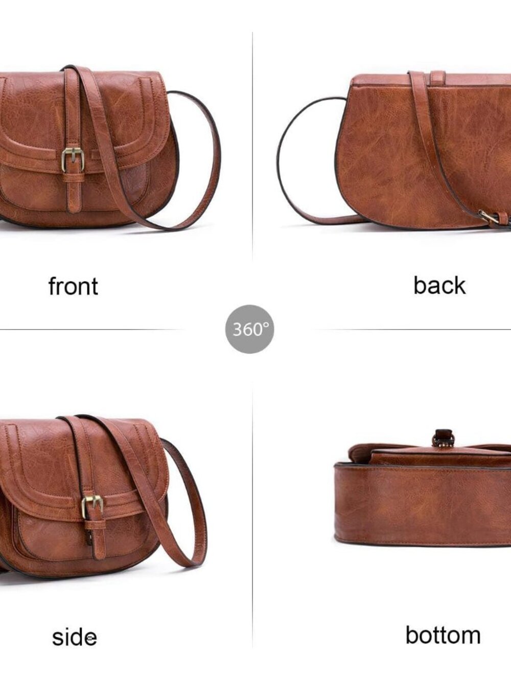 Crossbody Bags for Women,Small Saddle Purse and Boho Cross Body Handbags,Vegan L - Picture 5 of 10